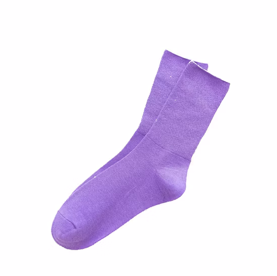Rosa bunte Damen-Söckchen mit mehreren einfarbigen Crew-Socken